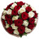 bouquet of red and white roses. Bishkek