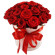 red roses in a hat box. Bishkek