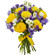 bouquet of yellow roses and irises. Bishkek