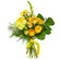 Yellow bouquet of roses and chrysanthemum. Bishkek