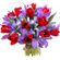 bouquet of tulips and irises. Bishkek